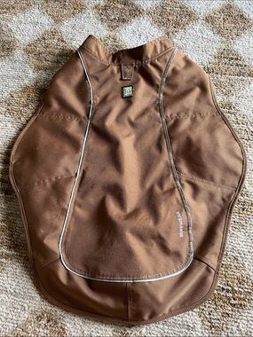 Ruffwear Brown Dog Coat with Reflective Piping